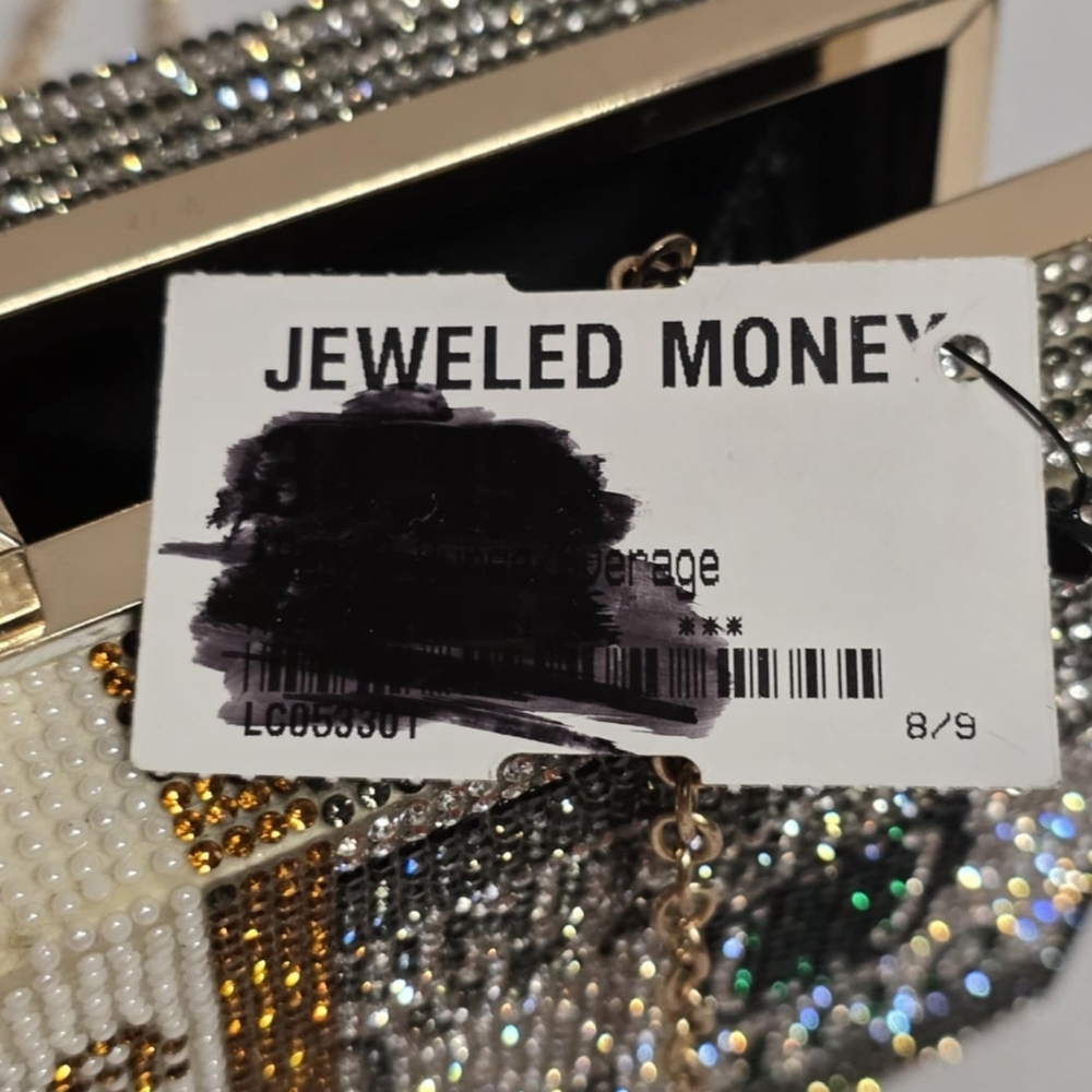 JEWELED MONEY CLUTCH BAG NEW - Picture 12 of 13